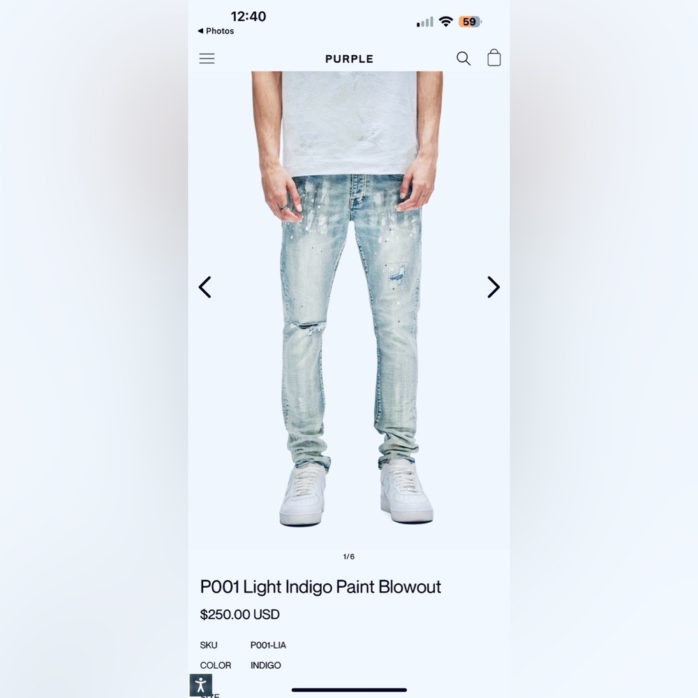 Men's Light Blue Skinny Jeans